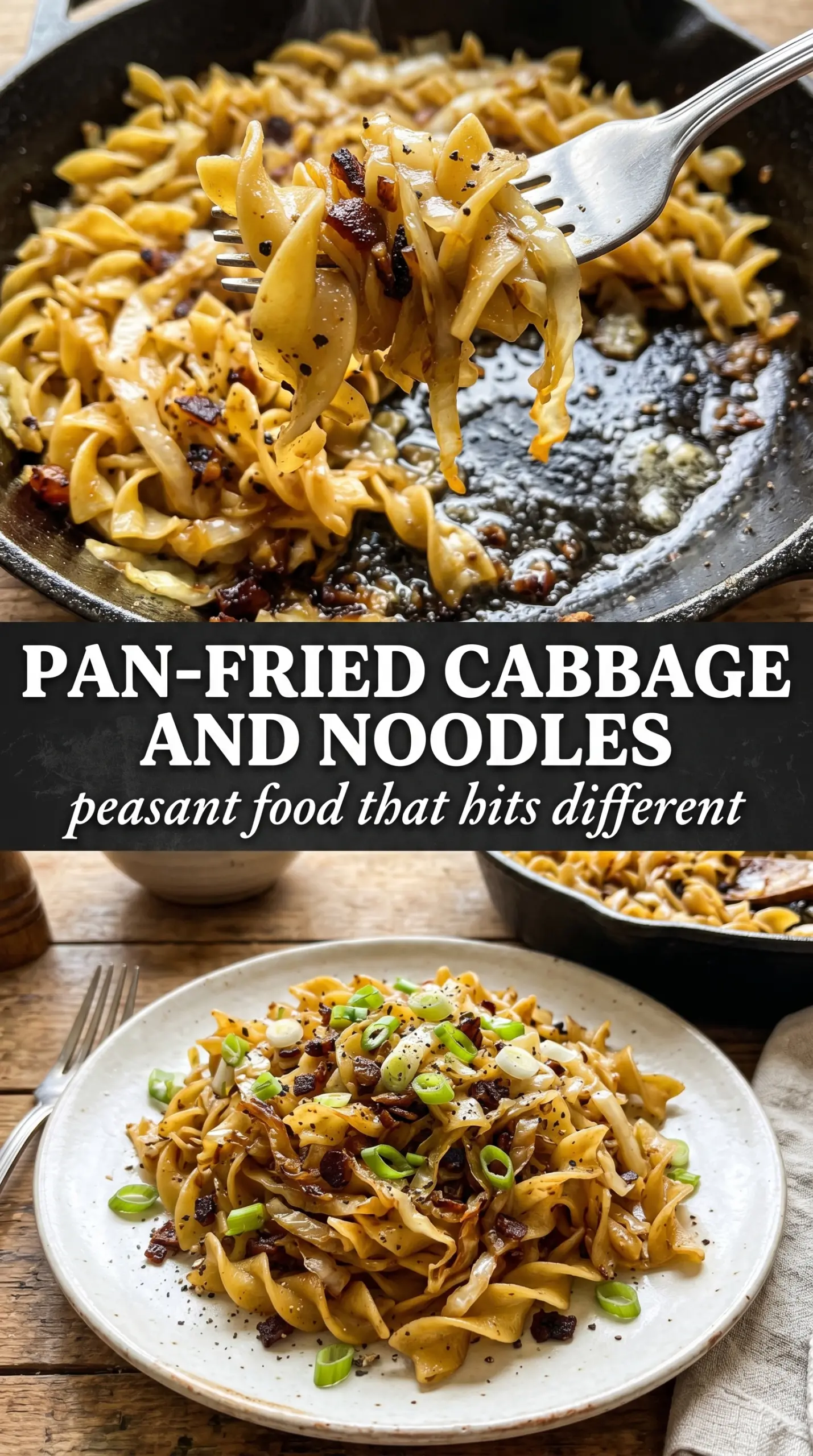 Pan-Fried Cabbage and Noodles caramelized buttery