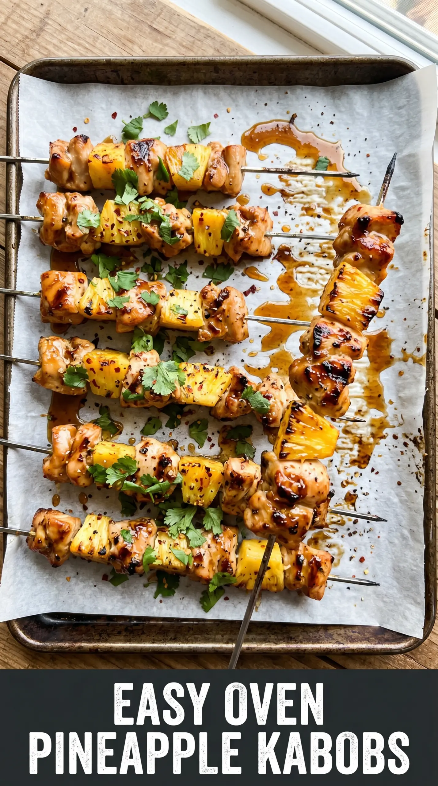 Pineapple Chicken Kabobs tropical skewers grilled fruit