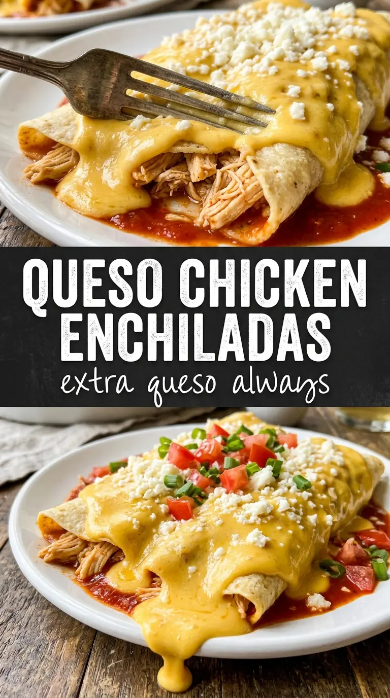 Baked enchiladas with sauce and cheese
