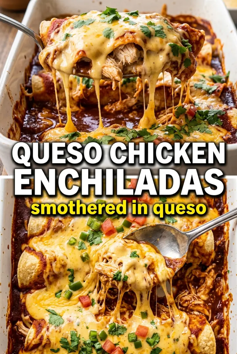 Queso Chicken Enchiladas