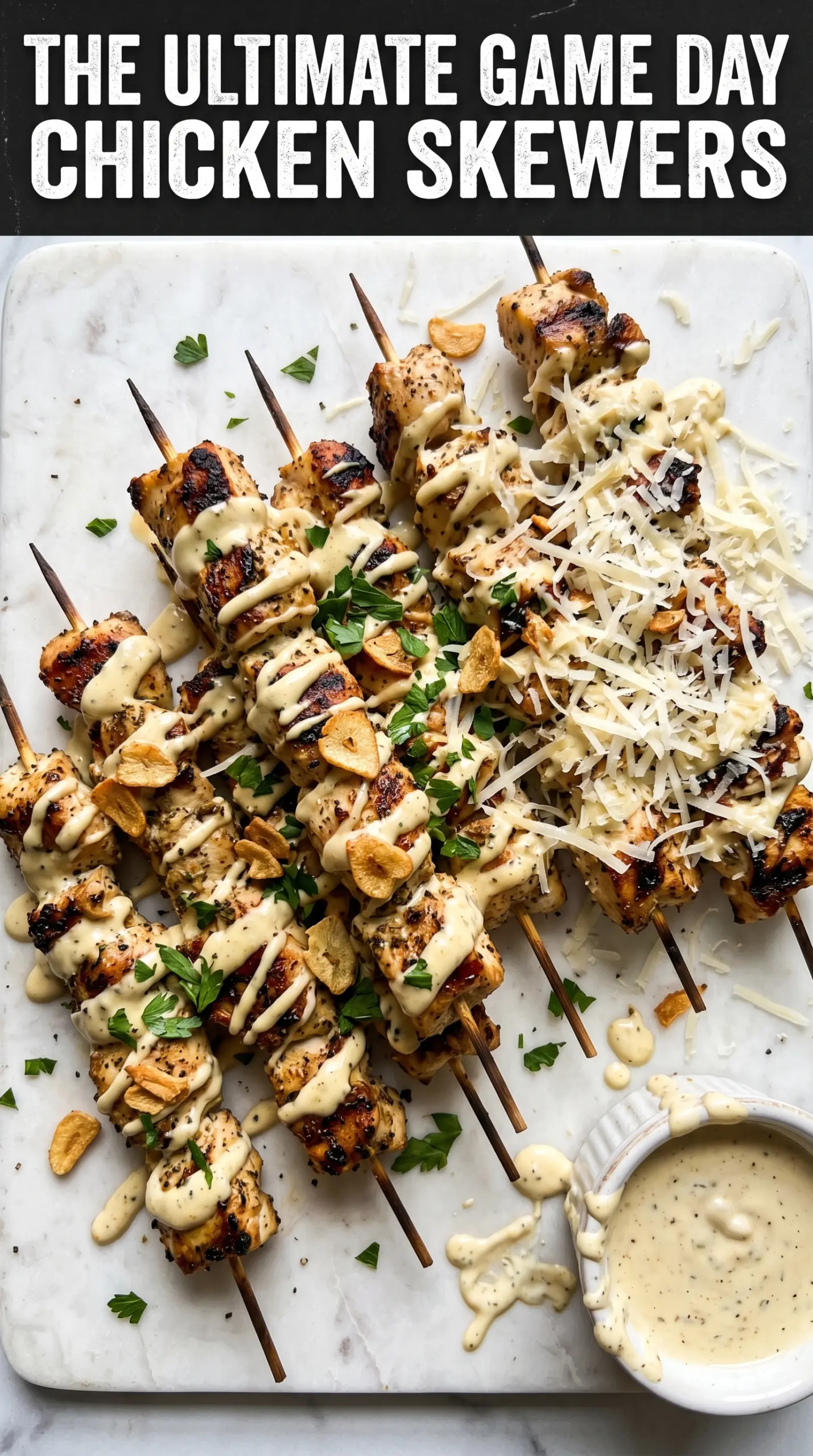 Ranch Garlic Parmesan Chicken Skewers ranchy garlicky grilled