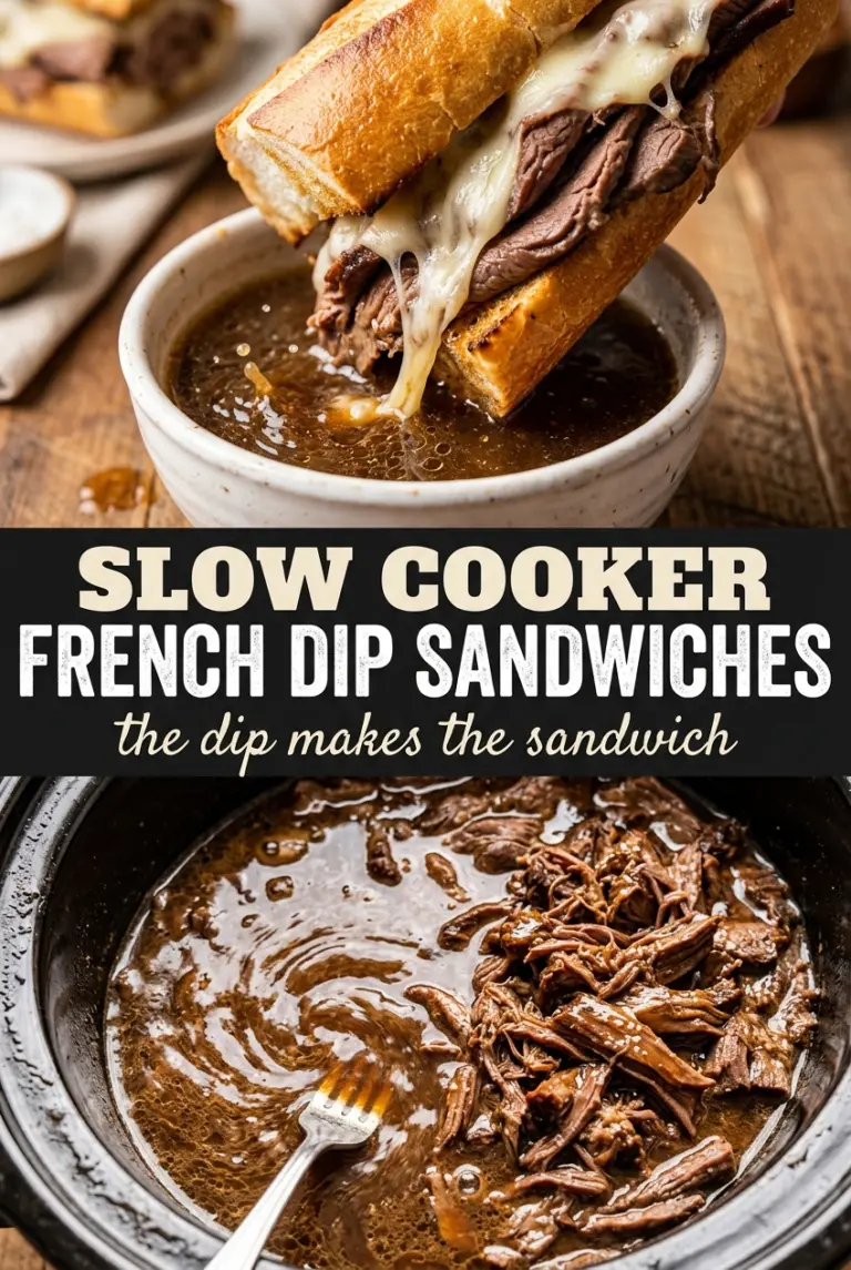 Slow Cooker French Dip Sandwiches