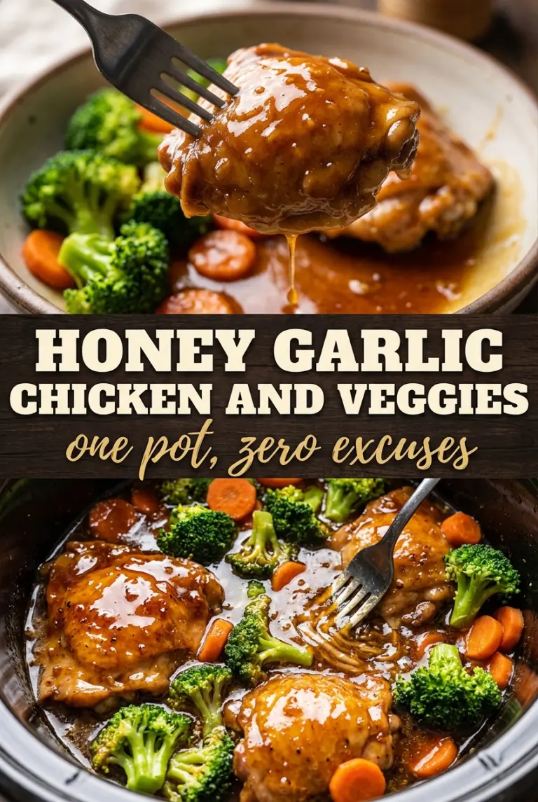 Slow Cooker Honey Garlic Chicken and Veggies