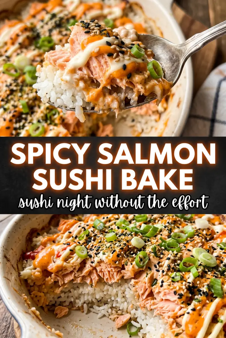 Spicy Salmon Sushi Bake