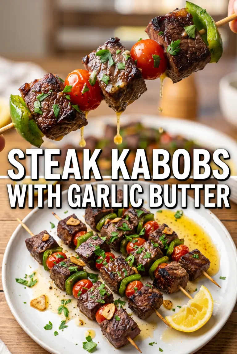 Steak Kabobs with Garlic Butter