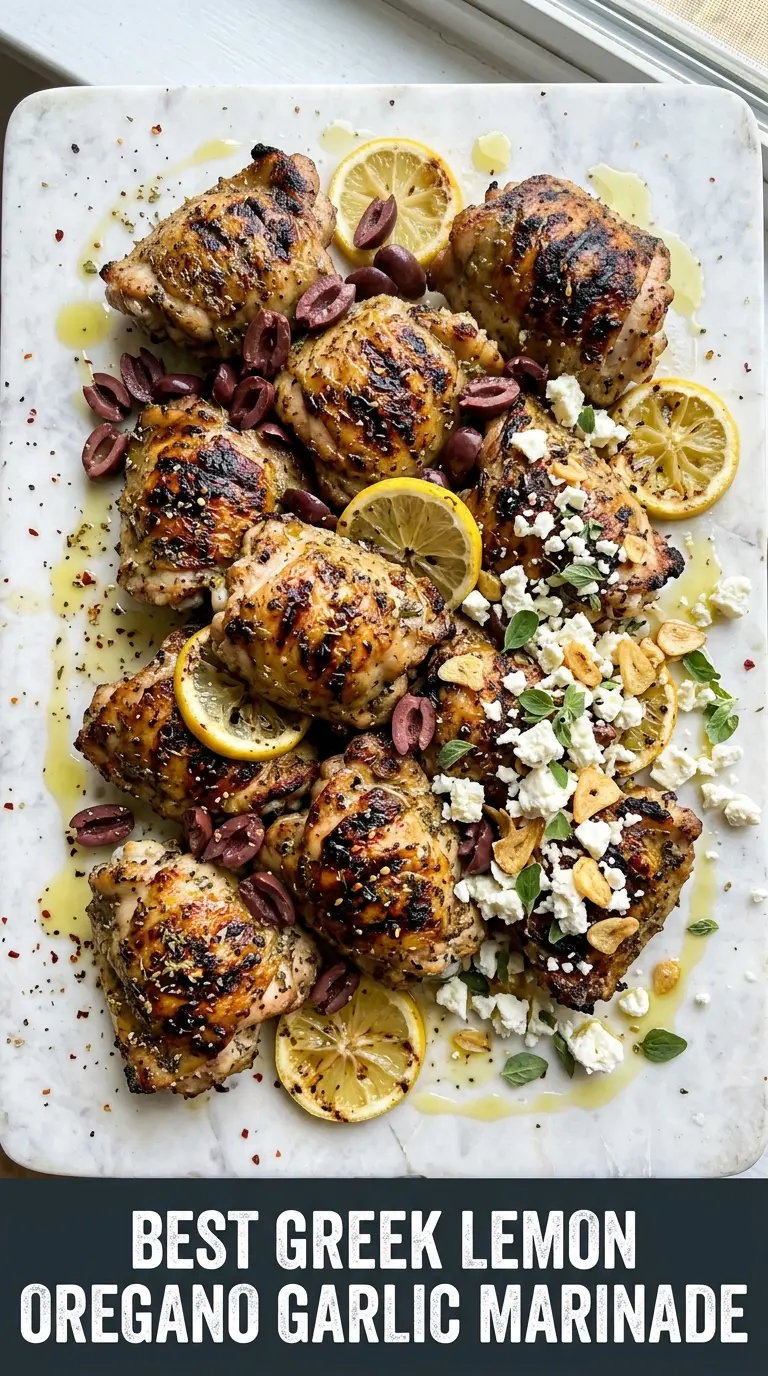 The Best Greek Chicken Marinade lemon oregano garlic