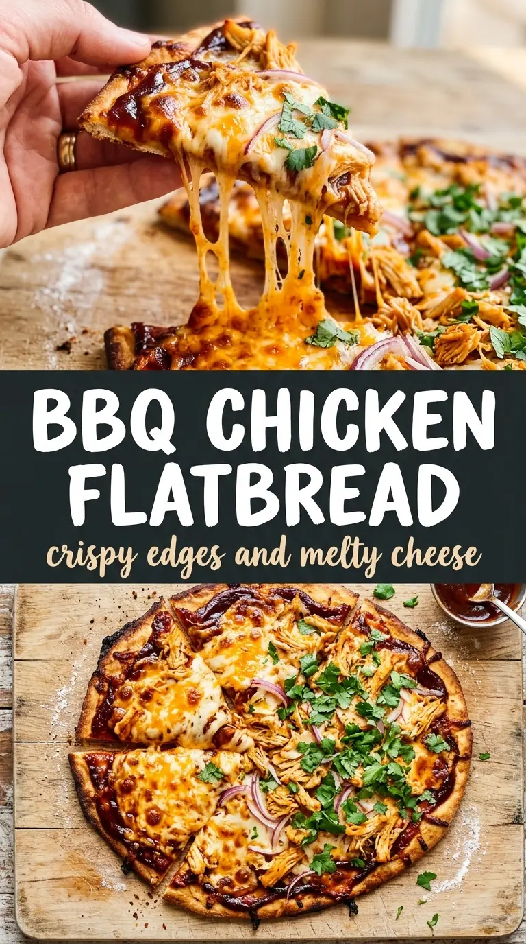 BBQ Chicken Flatbread smoky cheesy red onion
