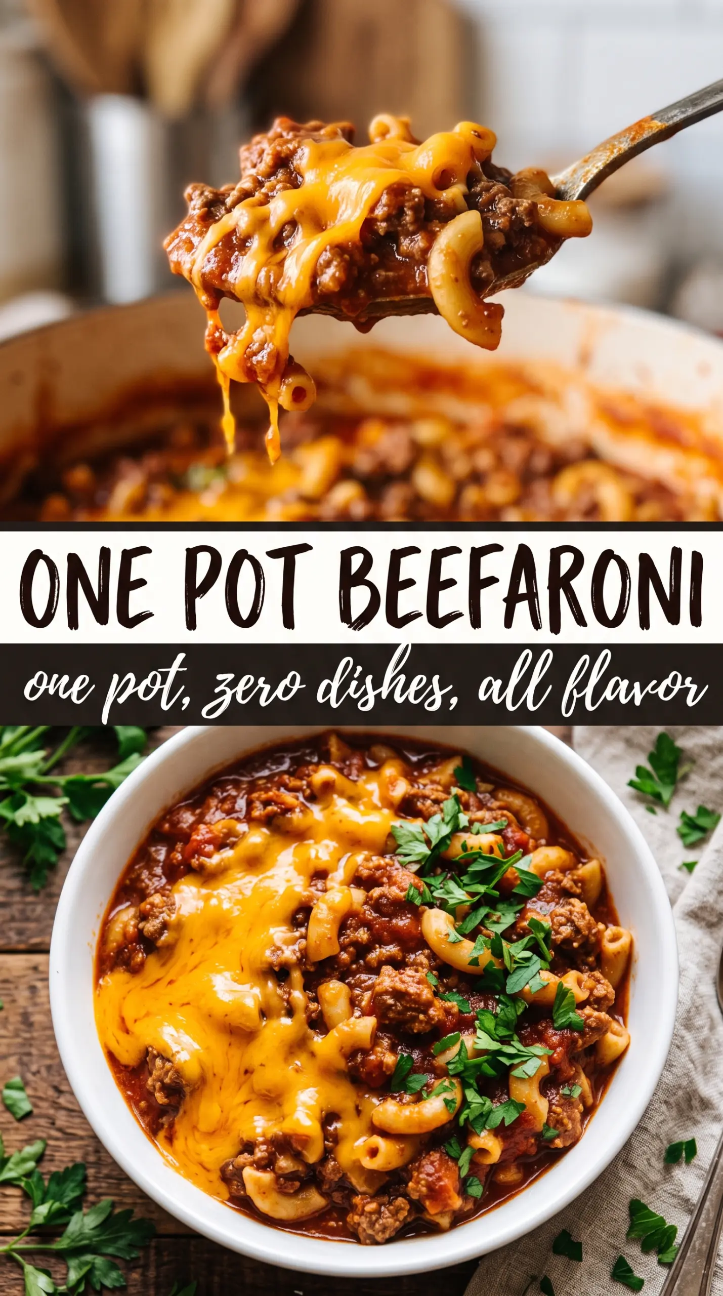 One Pot Beefaroni cheesy tomato beef macaroni