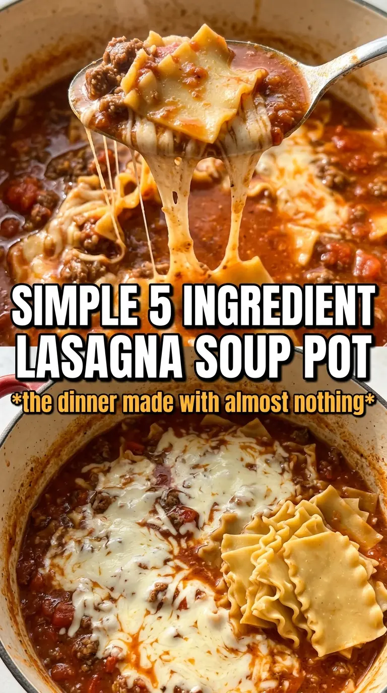 5 Ingredient Lasagna Soup sausage marinara ricotta