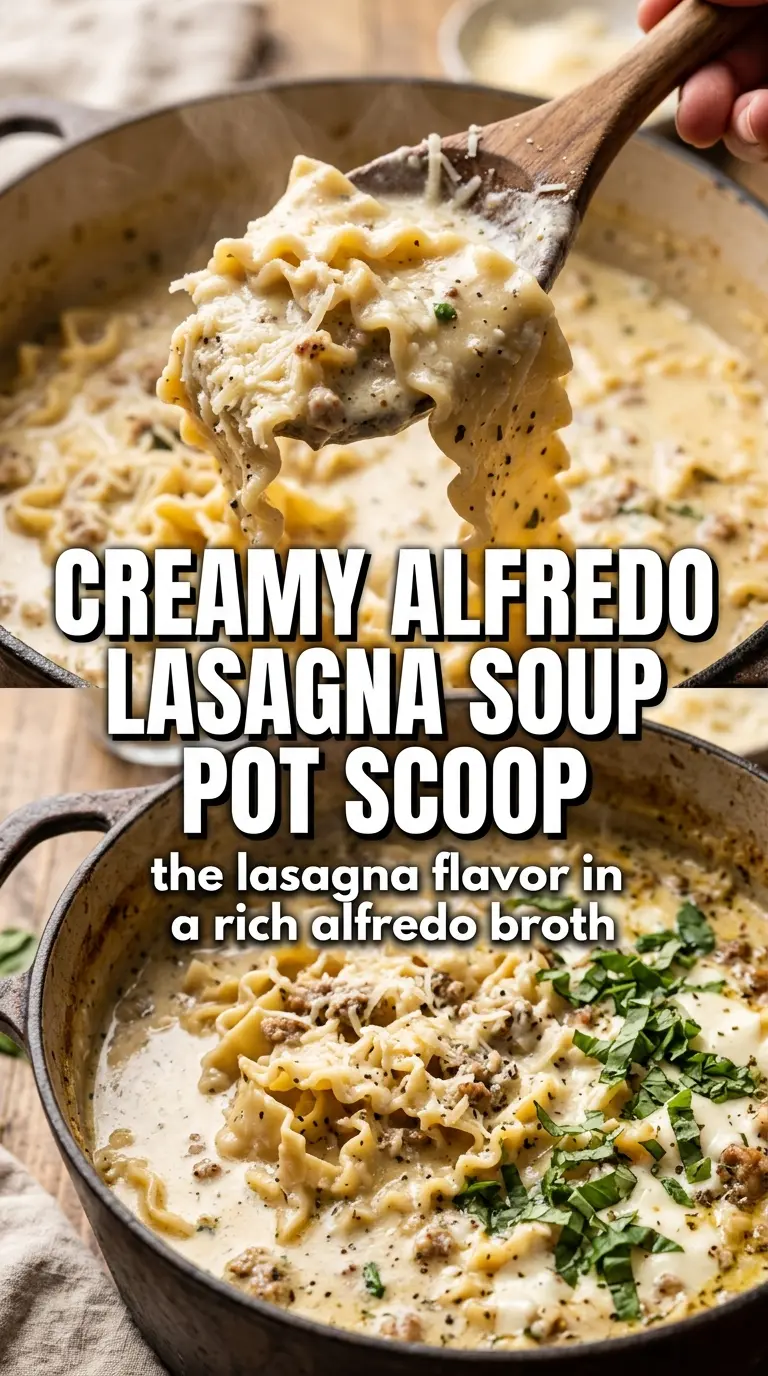 Alfredo lasagna soup creamy chicken noodle