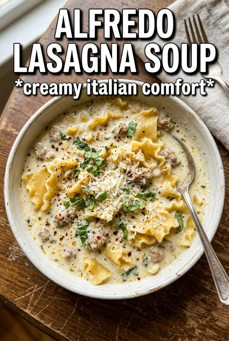 Alfredo Lasagna Soup