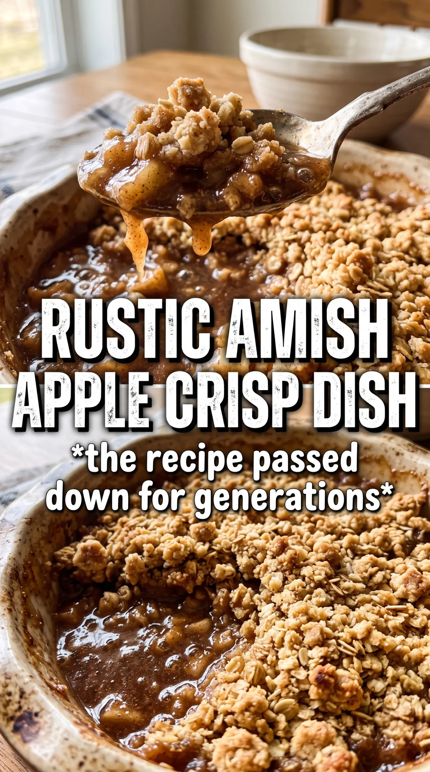 Amish Apple Crisp golden crumble spiced apples