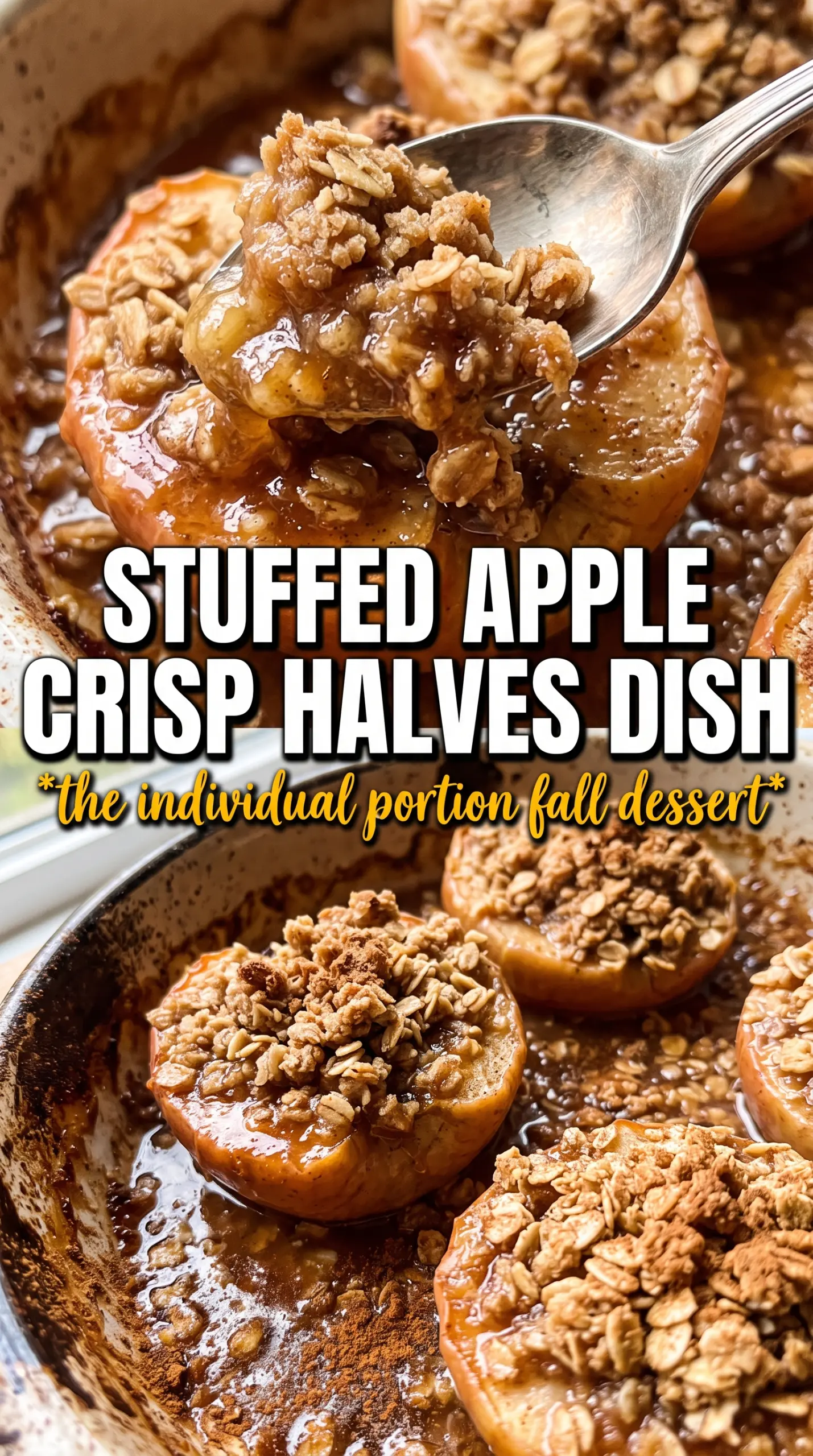Apple Crisp Baked Apples golden crumble, tender apples, caramelized