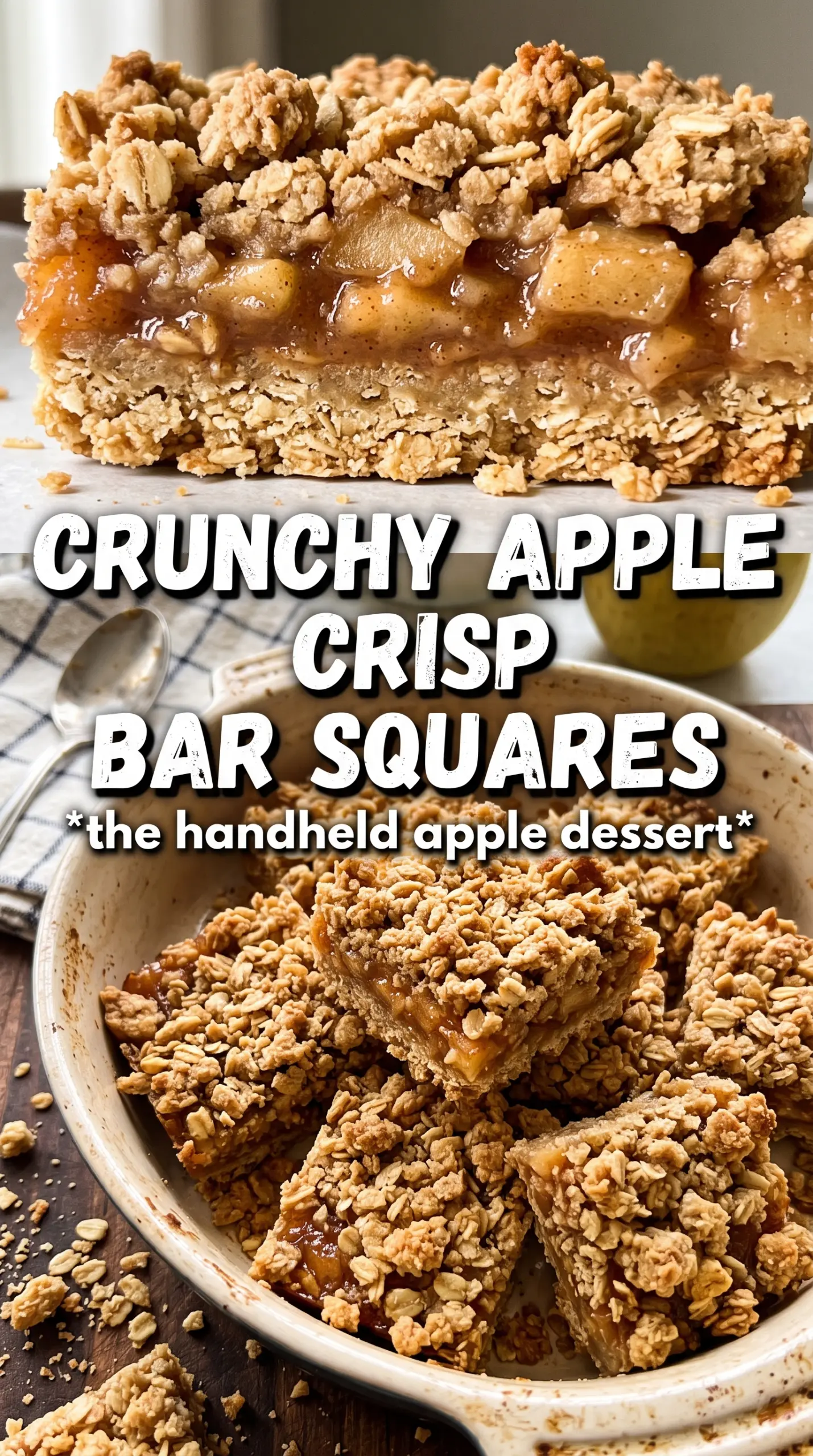 Apple Crisp Bars spiced oat crumble layered