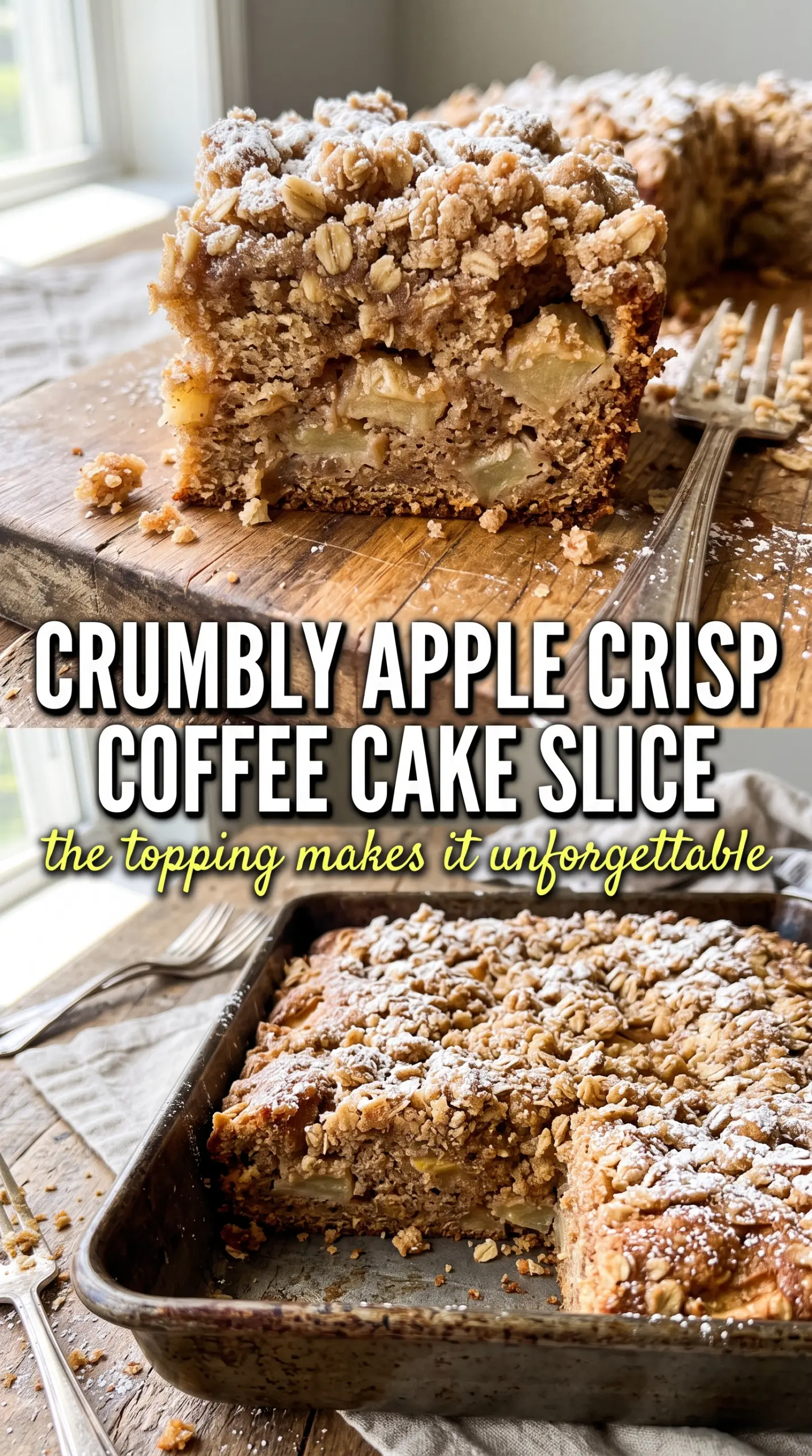 Apple Crisp Coffee Cake golden oat crumble cinnamon apples