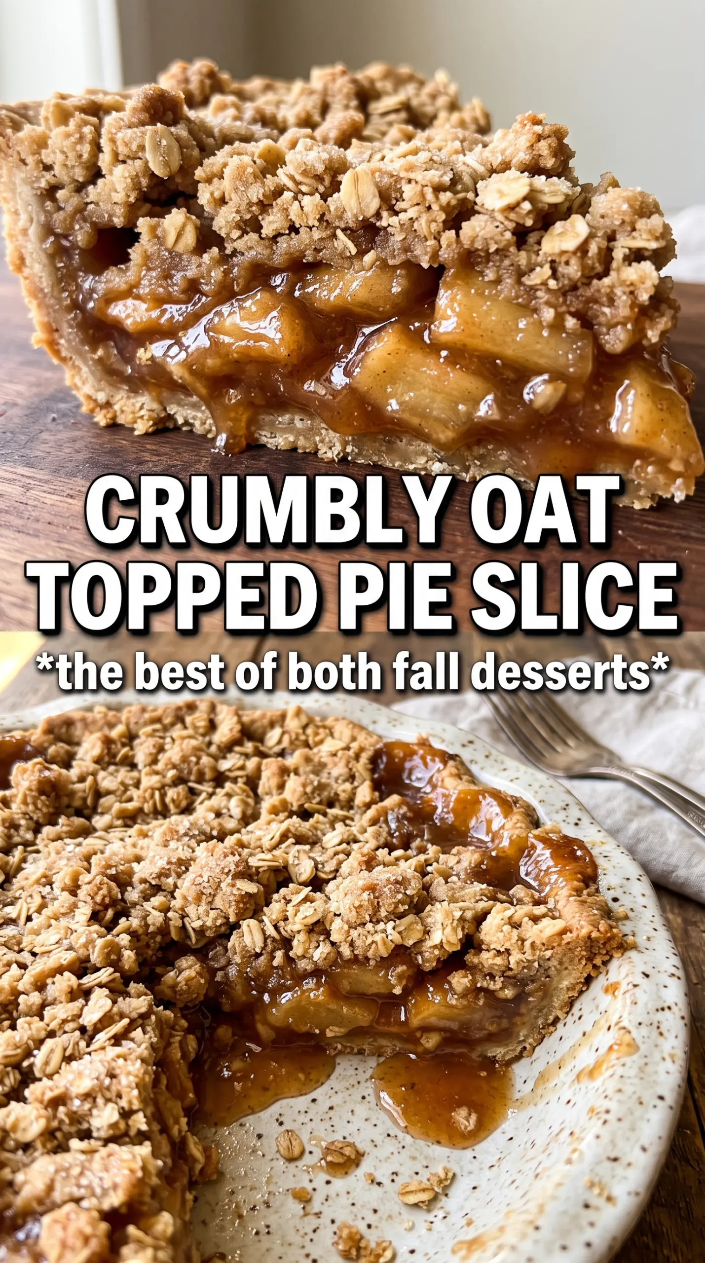Apple Crisp Pie caramel crumble