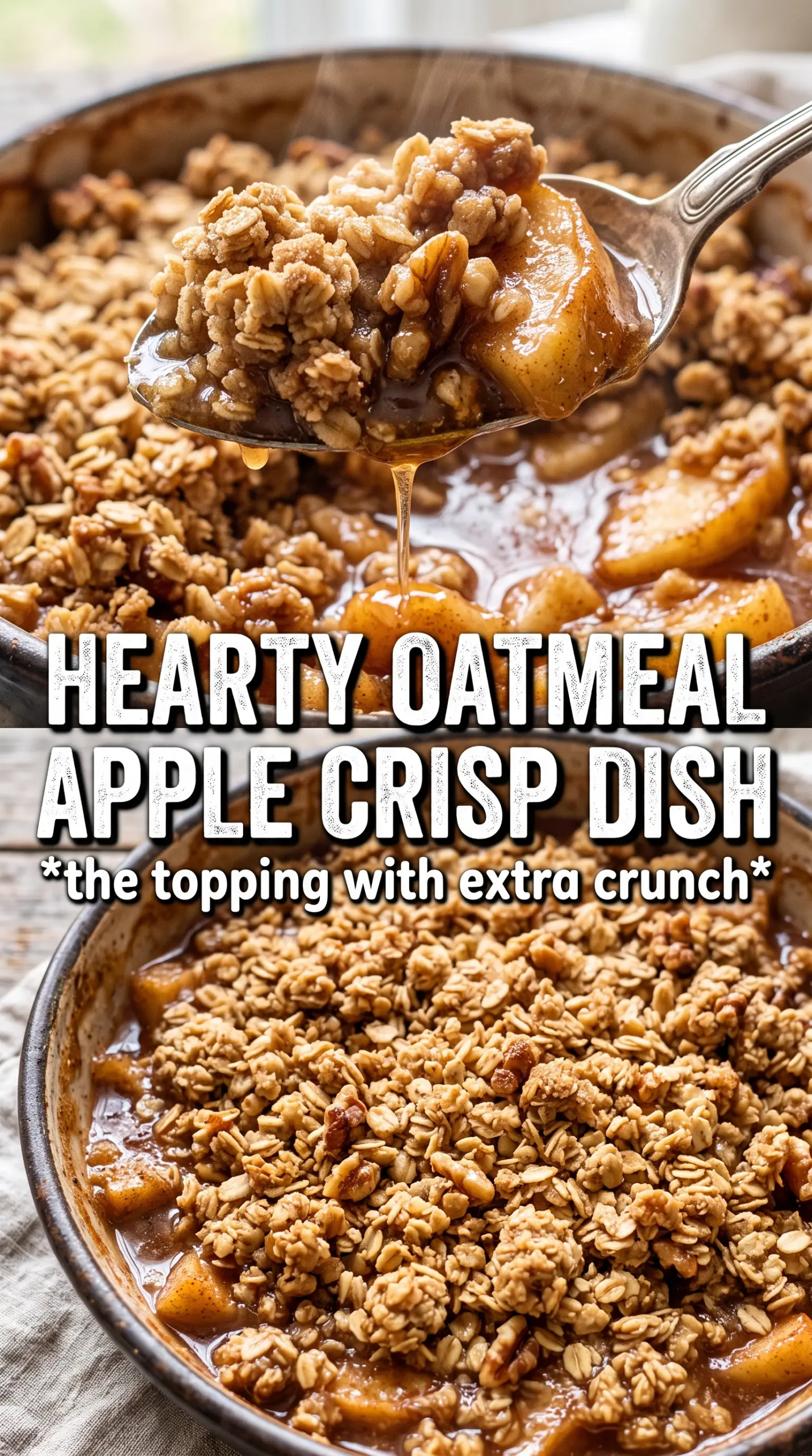 Apple Crisp With Oatmeal golden crumble bubbling apples