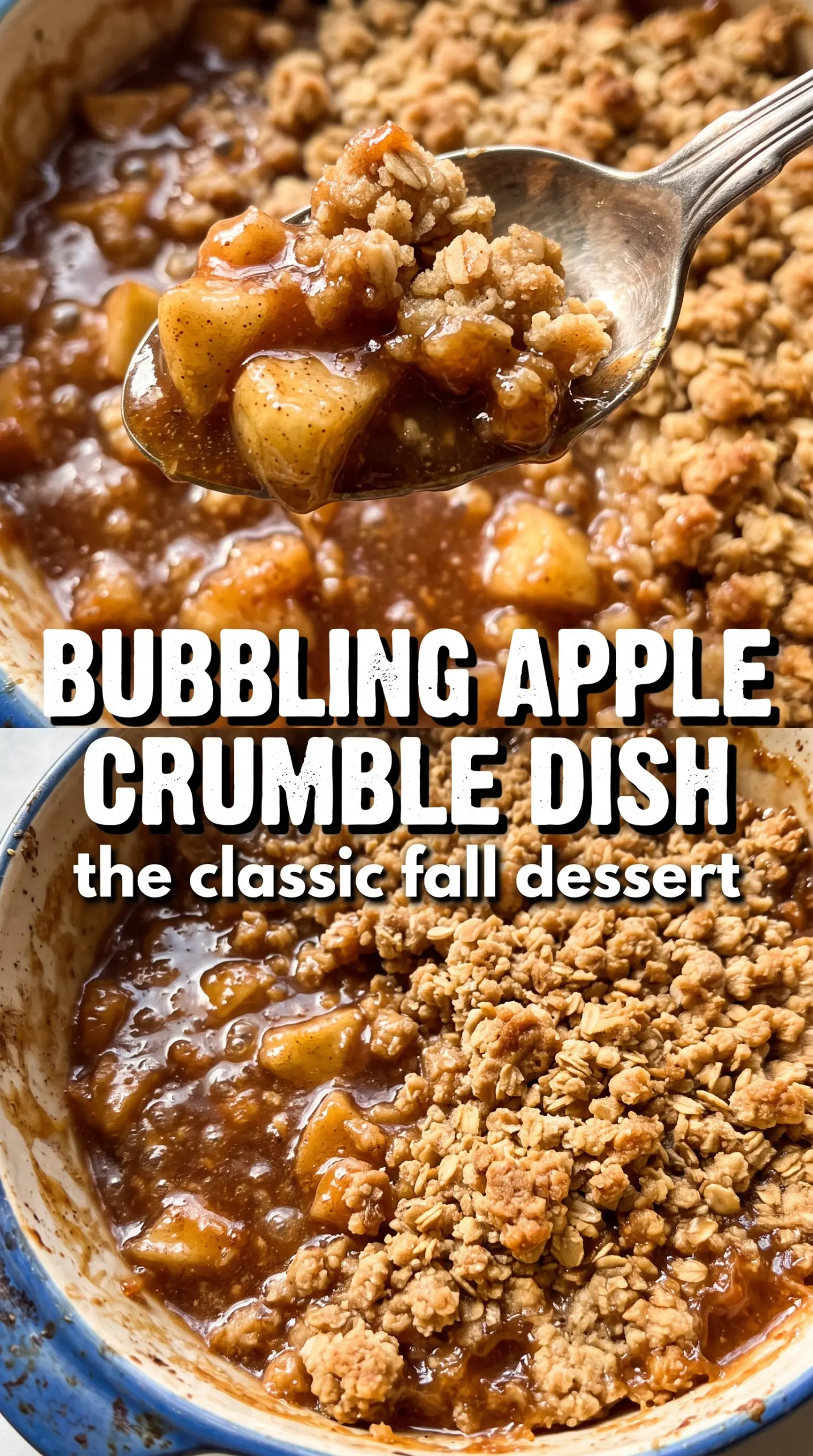 Apple crumble classic cinnamon buttery