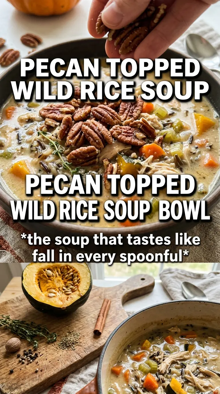 Autumn wild rice soup creamy golden hearty