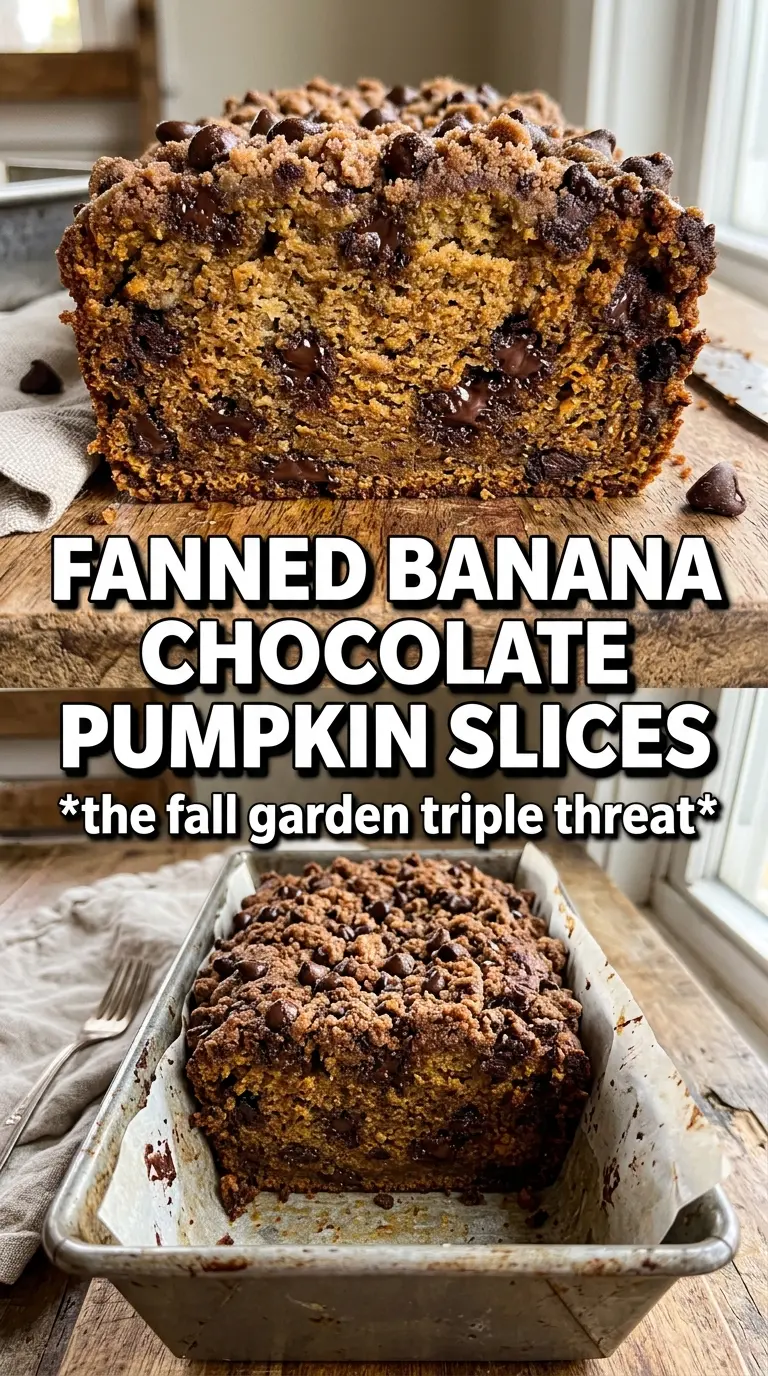 Banana Chocolate Chip Pumpkin Bread moist chocolatey spiced