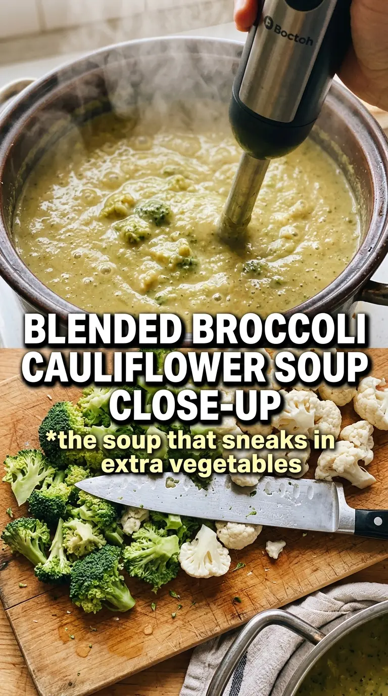 Broccoli cauliflower soup creamy cheddar chives