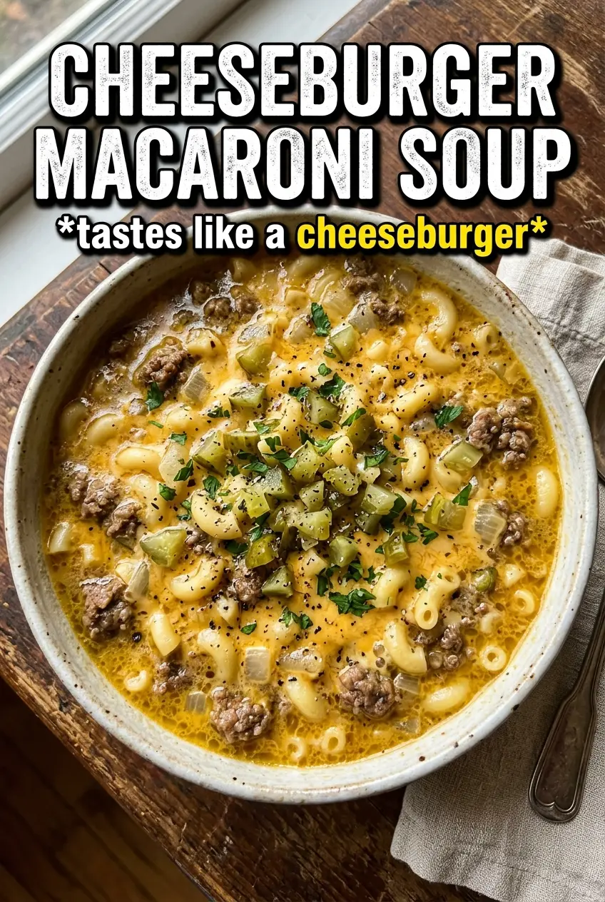 Cheeseburger Macaroni Soup