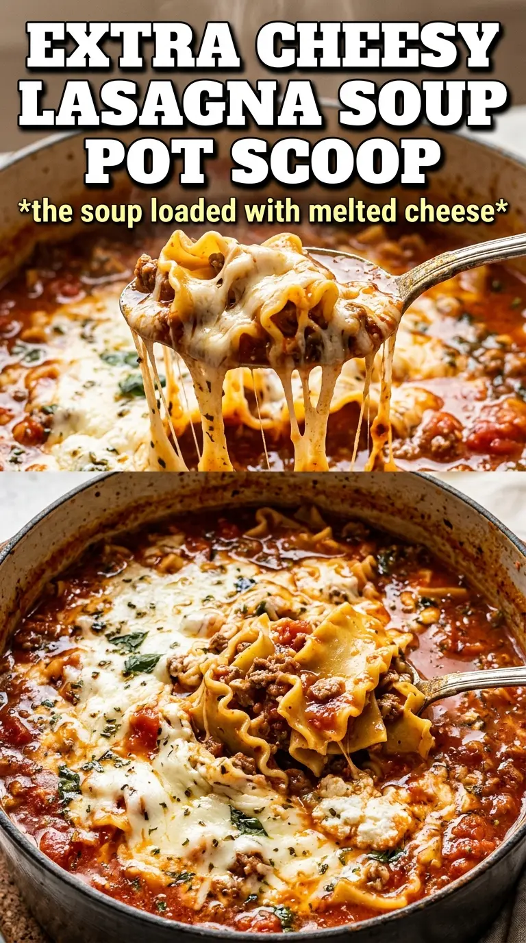 Cheesy Lasagna Soup cheesy sausage tomato