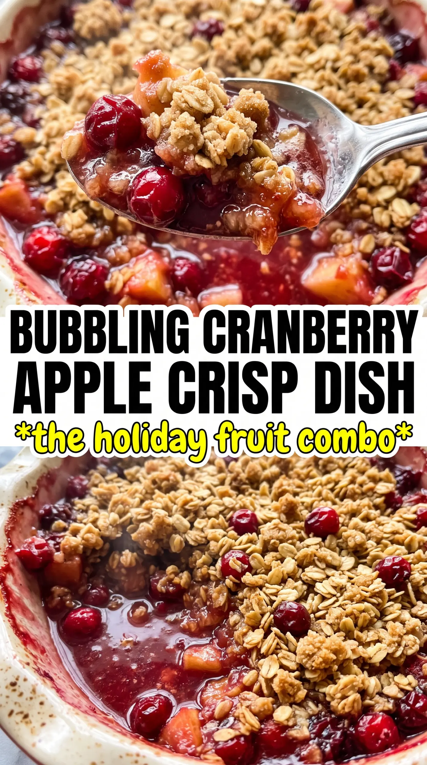 Cranberry Apple Crisp golden oat crumble tart fruit