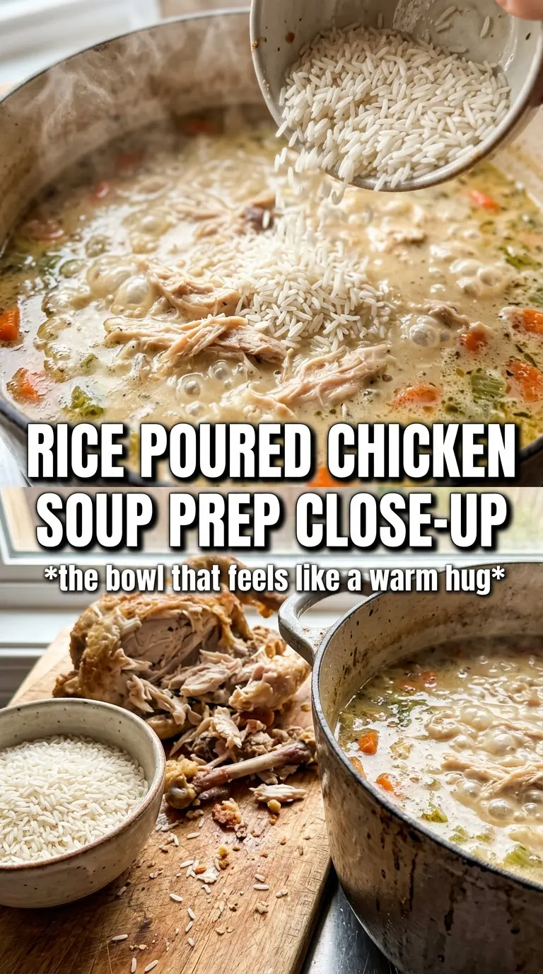 Creamy Chicken And Rice Soup velvety golden bowl