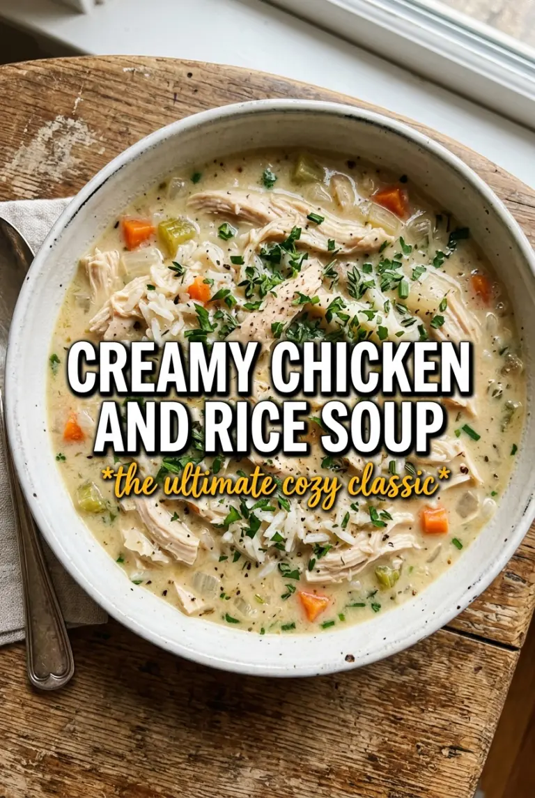Creamy Chicken And Rice Soup