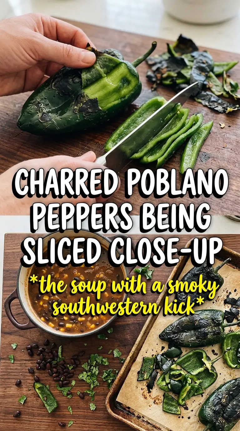 Creamy Chicken Soup With Poblanos And Black Beans smoky creamy