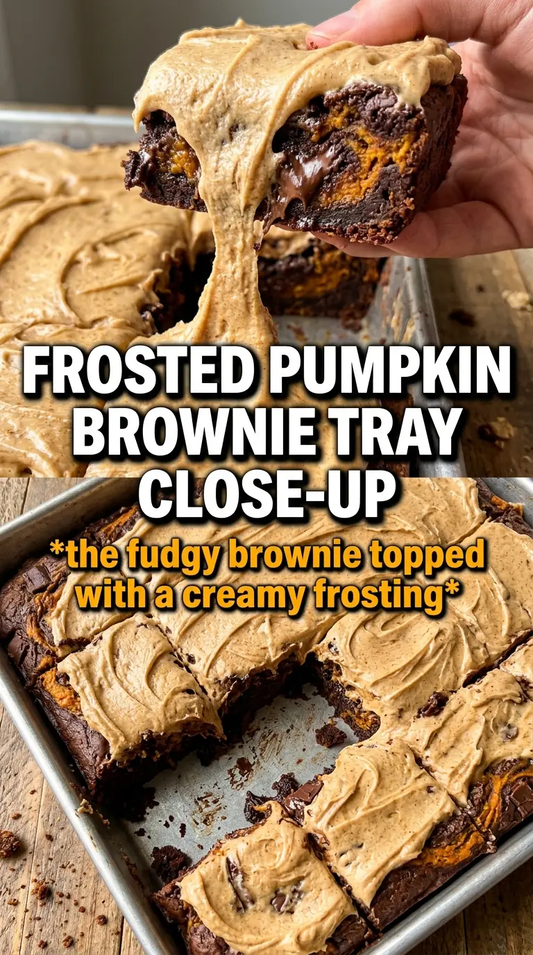 Frosted Pumpkin Brownies fudgy pumpkin chocolate