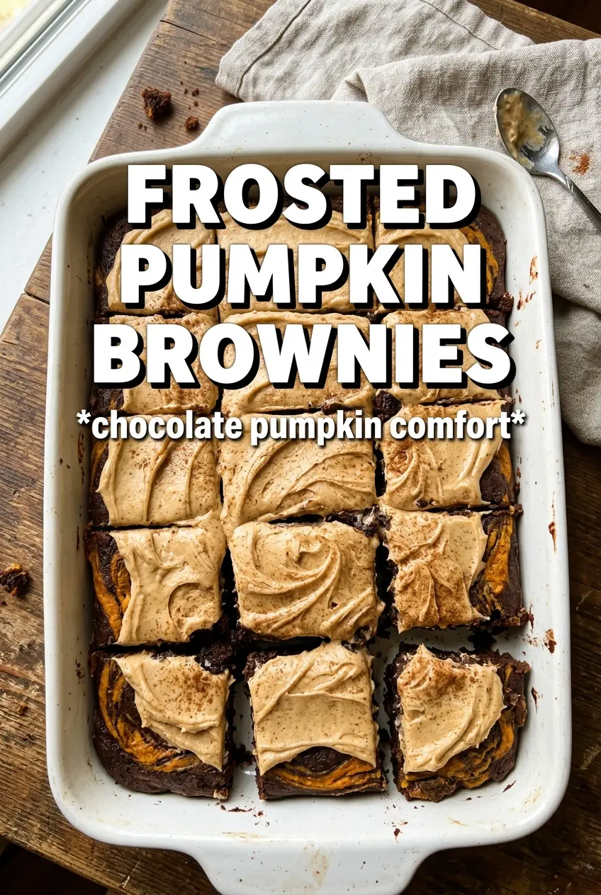 Frosted Pumpkin Brownies