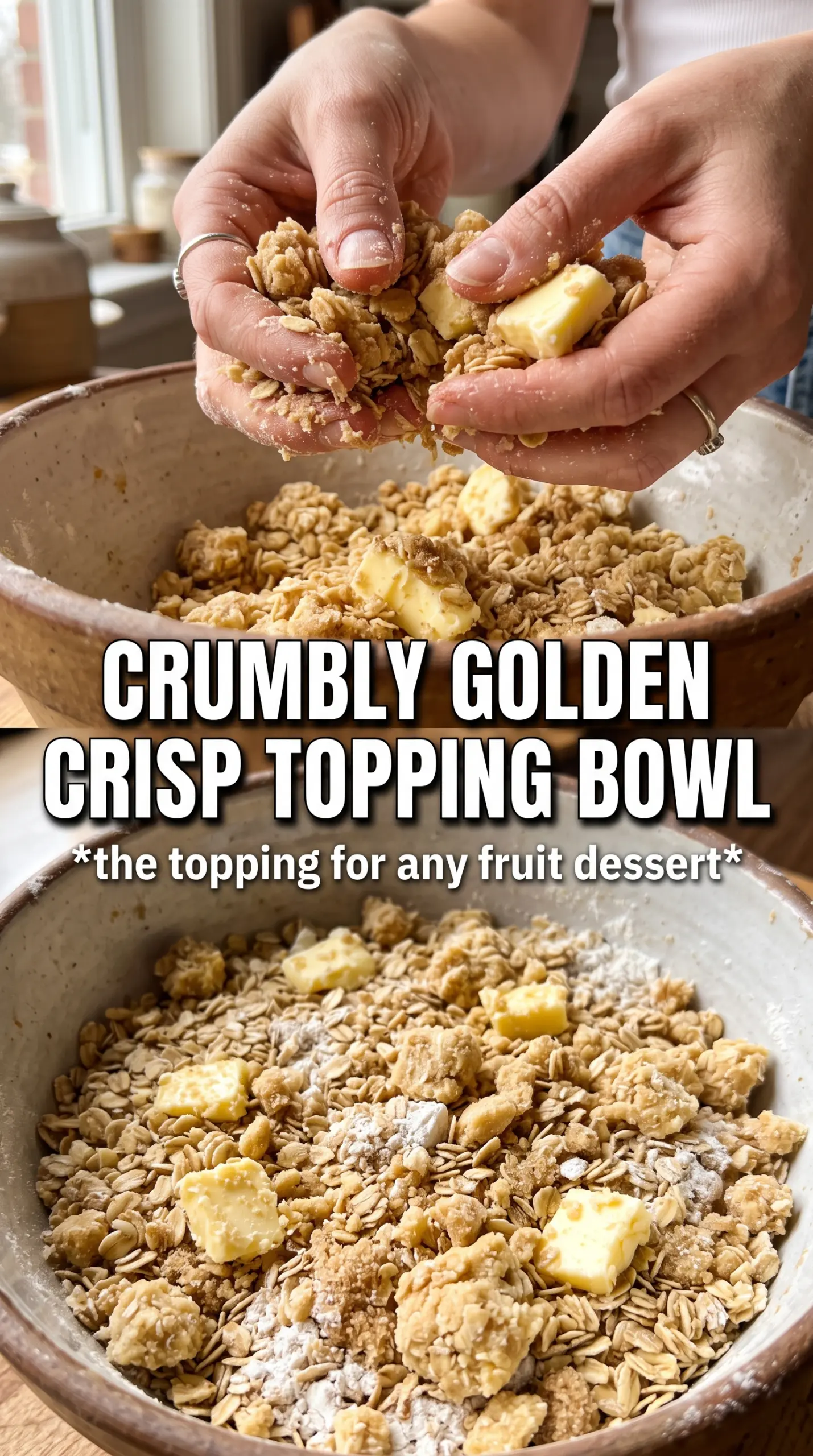 Fruit Crisp Topping golden oat crumble