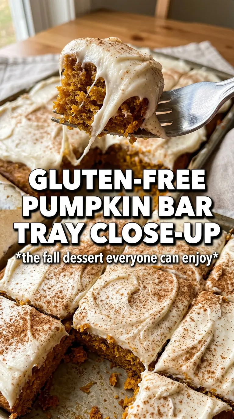 Gluten-Free Pumpkin Bars golden-orange frosted
