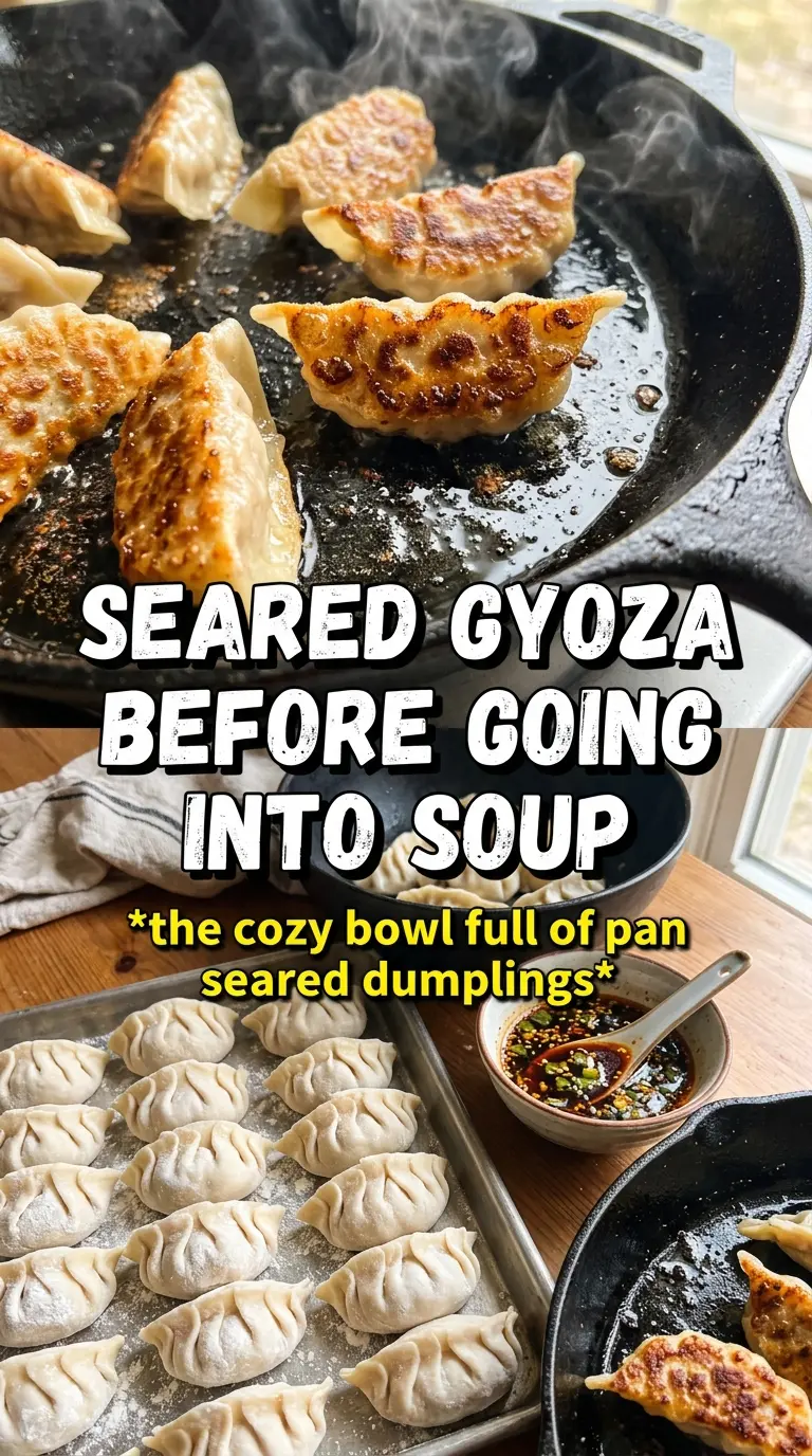 Gyoza Soup dumplings broth ginger sesame