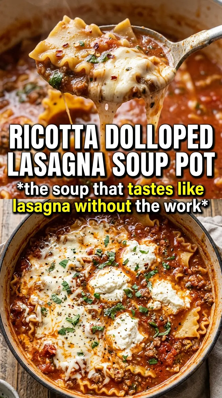 Lasagna Soup rich tomato sausage creamy