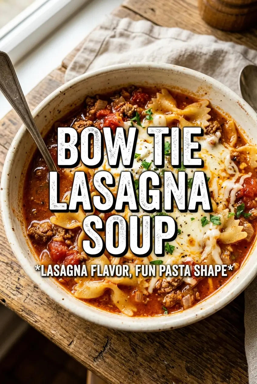 Lasagna Soup With Bow Tie Pasta