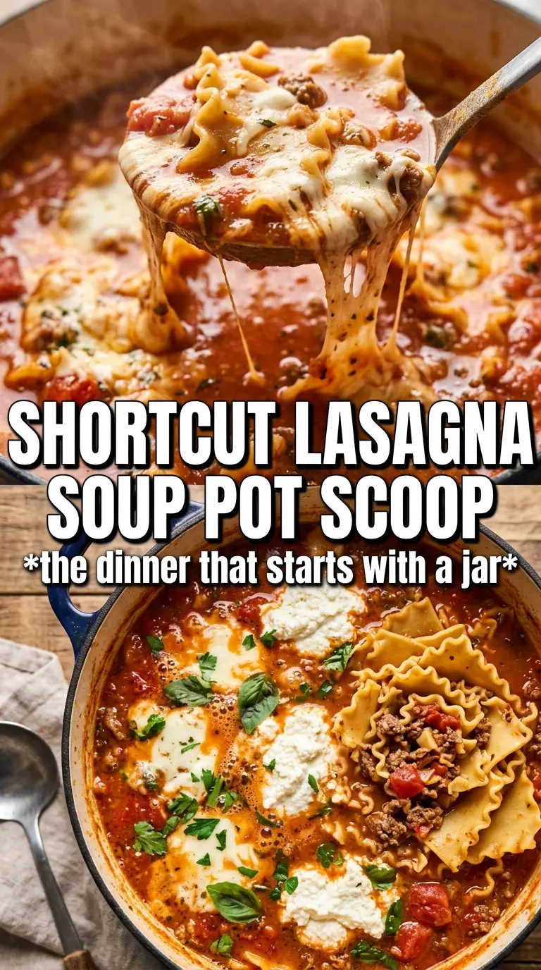 Lasagna Soup With Spaghetti Sauce rich cheesy