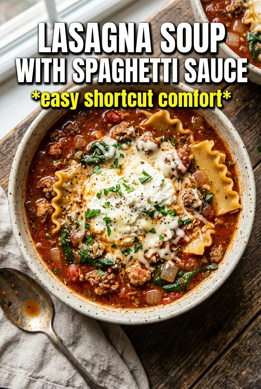 Lasagna Soup With Spaghetti Sauce