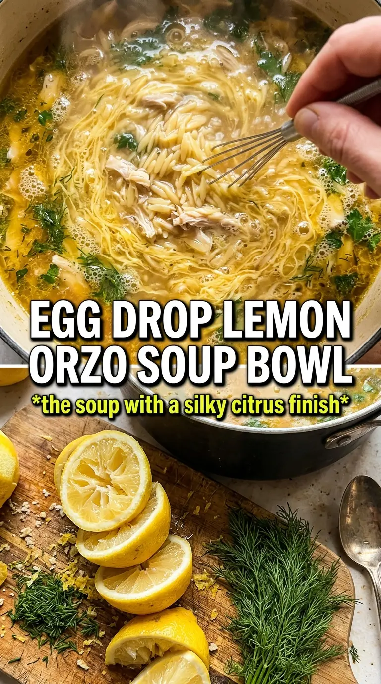 Lemon Chicken Orzo Soup bright brothy