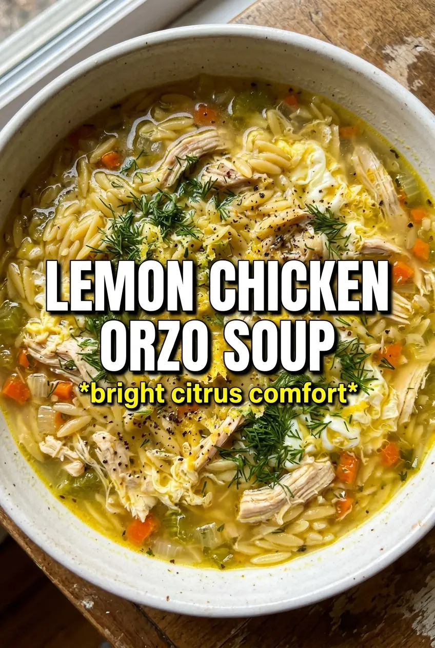 Lemon Chicken Orzo Soup