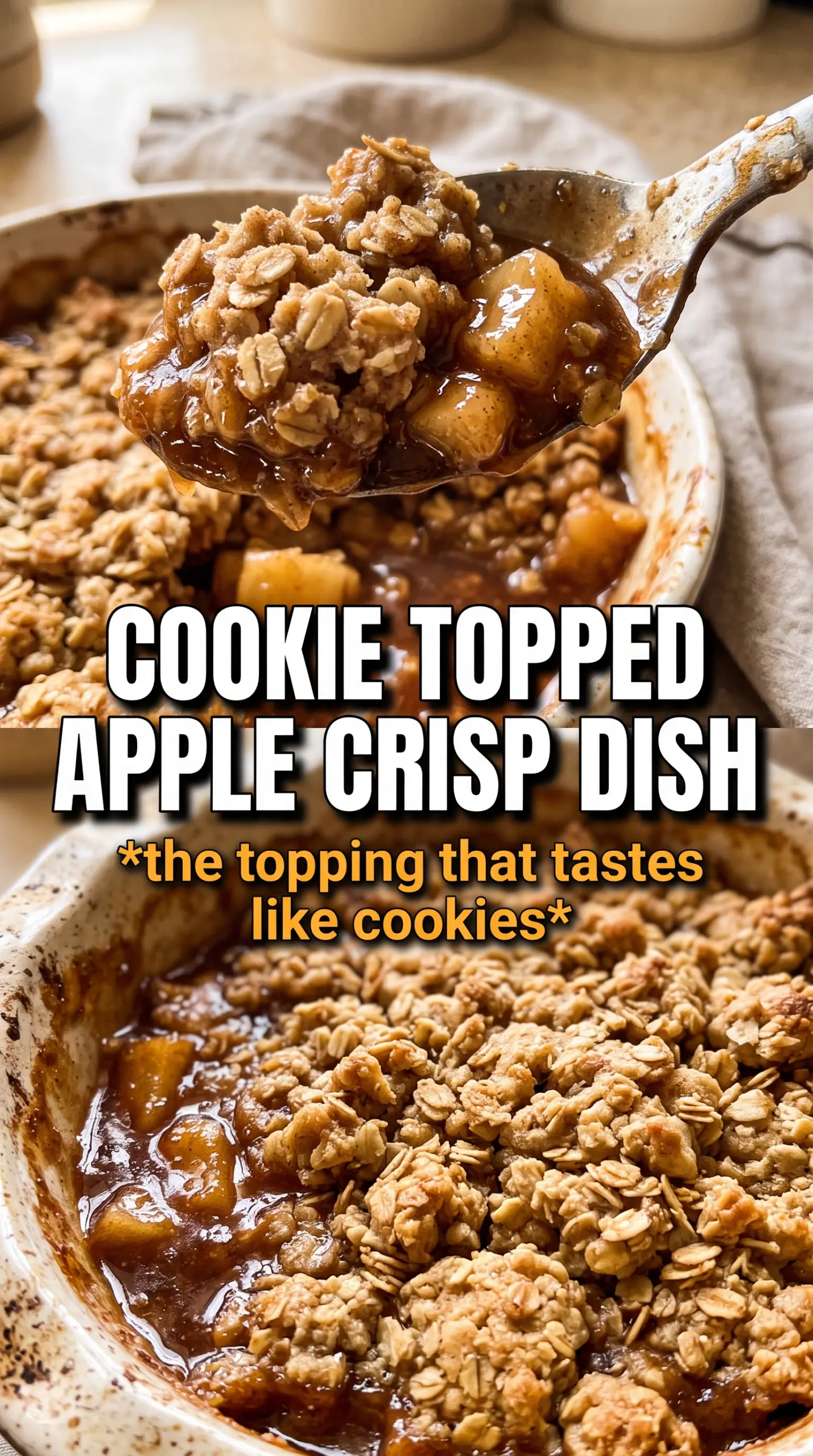 Oatmeal Cookie Apple Crisp golden crumble cinnamon apples