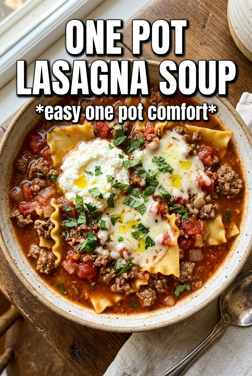 One Pot Lasagna Soup