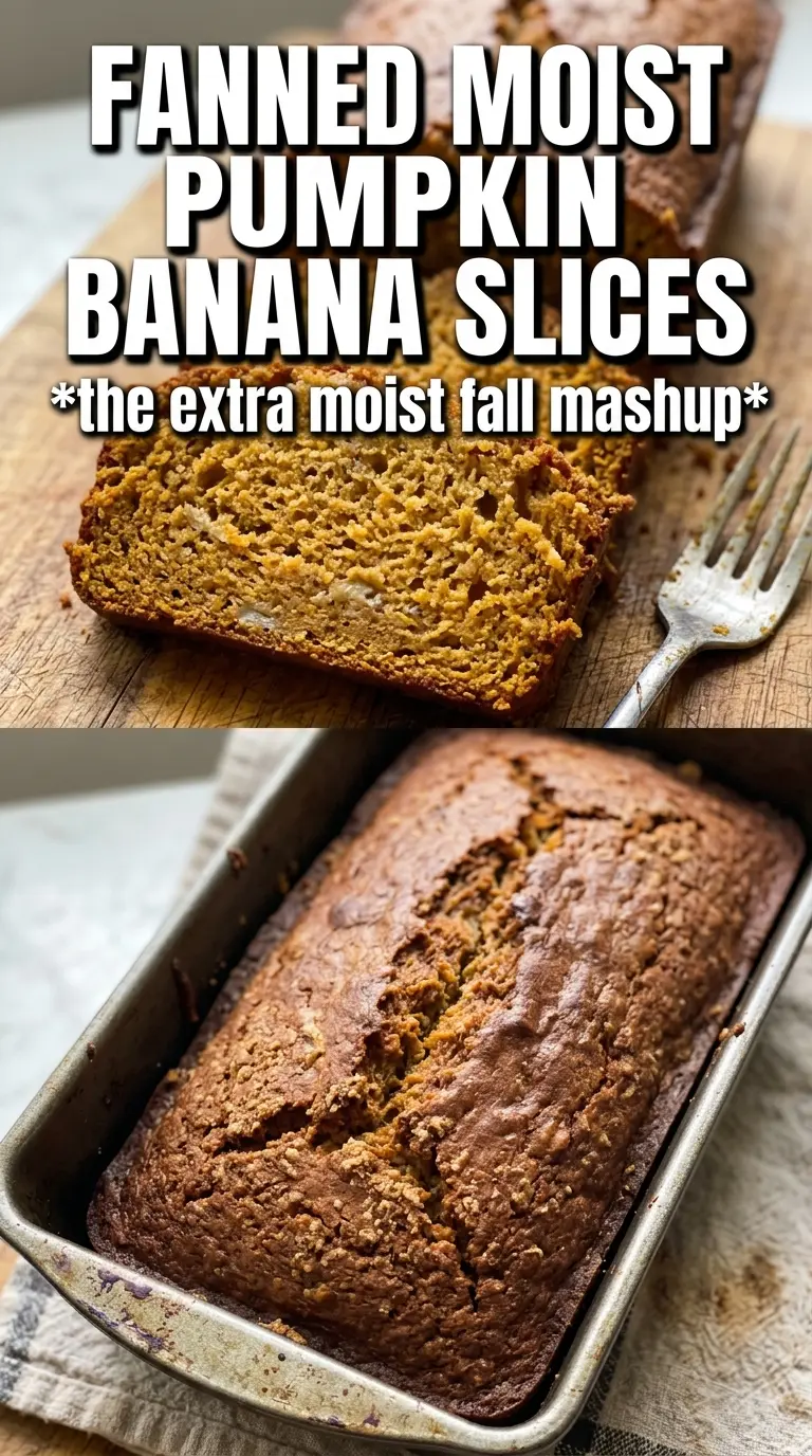 Pumpkin Banana Bread moist golden loaf maple glaze