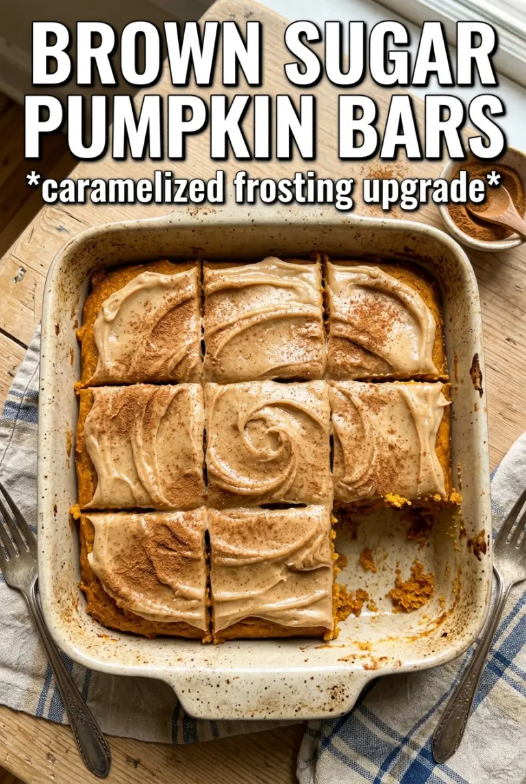 Pumpkin Bars With Brown Sugar Frosting
