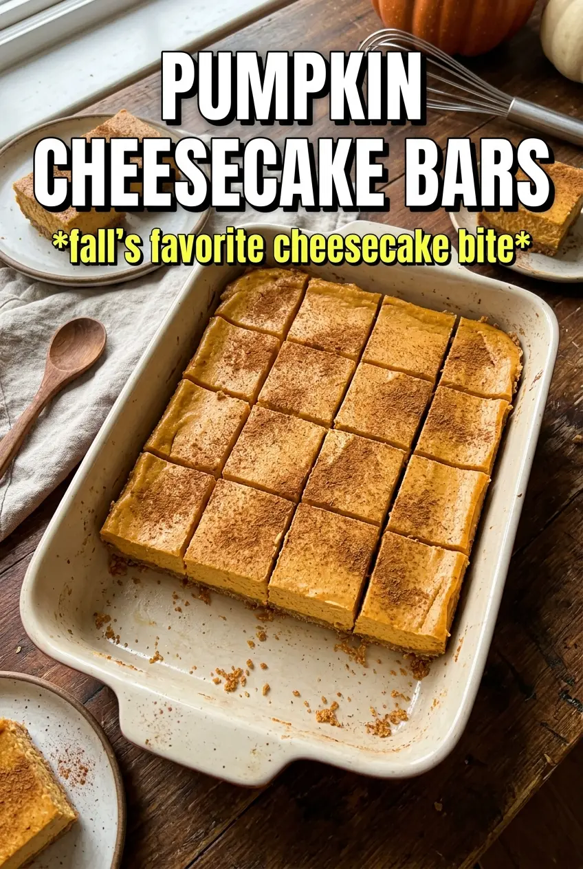 Pumpkin Cheesecake Bars