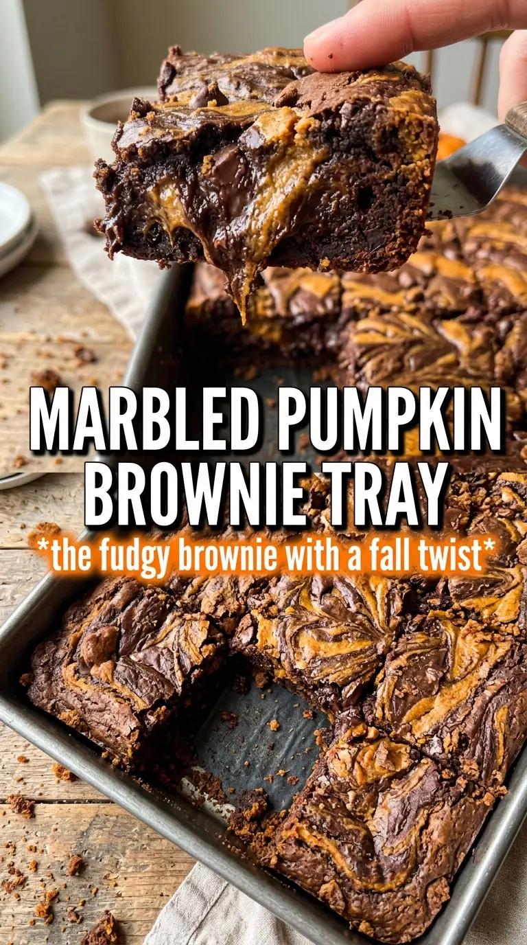 Pumpkin Brownies marbled fudgy chocolate