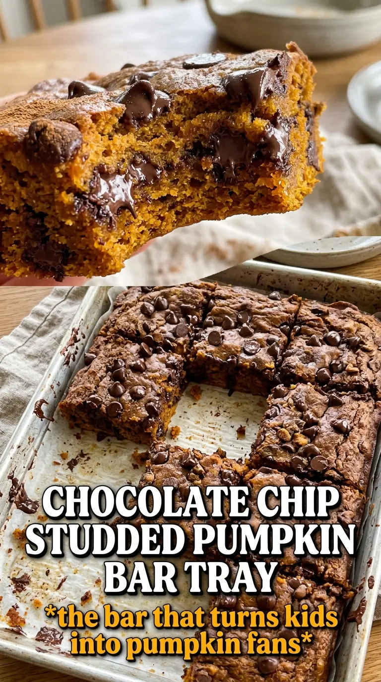Pumpkin Chocolate Chip Bars moist spiced chocolatey