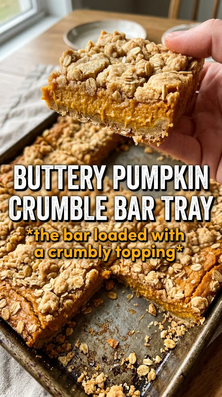 Pumpkin Crumble Bars golden oat crumble pumpkin filling